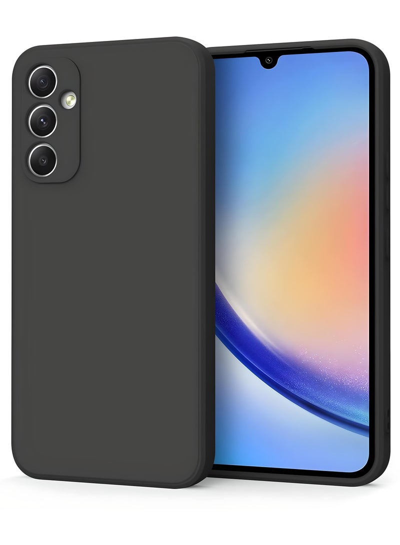 SARAOONT Samsung Galaxy M15- 2-Pack Matte Silicone Case Cover - Slim, Colorful, Good Grip (Black, Blue) - Image 3