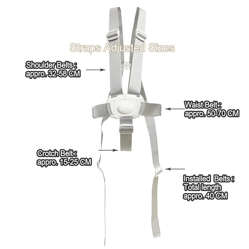 ZARPMA أحزمة كرسي زارما العالية، حزام بديل عالمي للكرسي متوافق مع كرسي تريب تراب ستوكه (رمادي) - Image 2