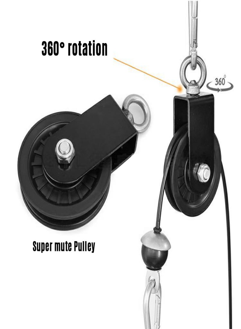 Generic Bearing Pulley Wheel U Type Swivel Pulley Heavy Duty Traction Wheel with Dual Mute Bearings Super-Silent Detachable 360 Degree   Rotation for Cable Machine Gym Equipment Part Garage Door Home Gym Equipment  Indoor Strength Training  - Image 2