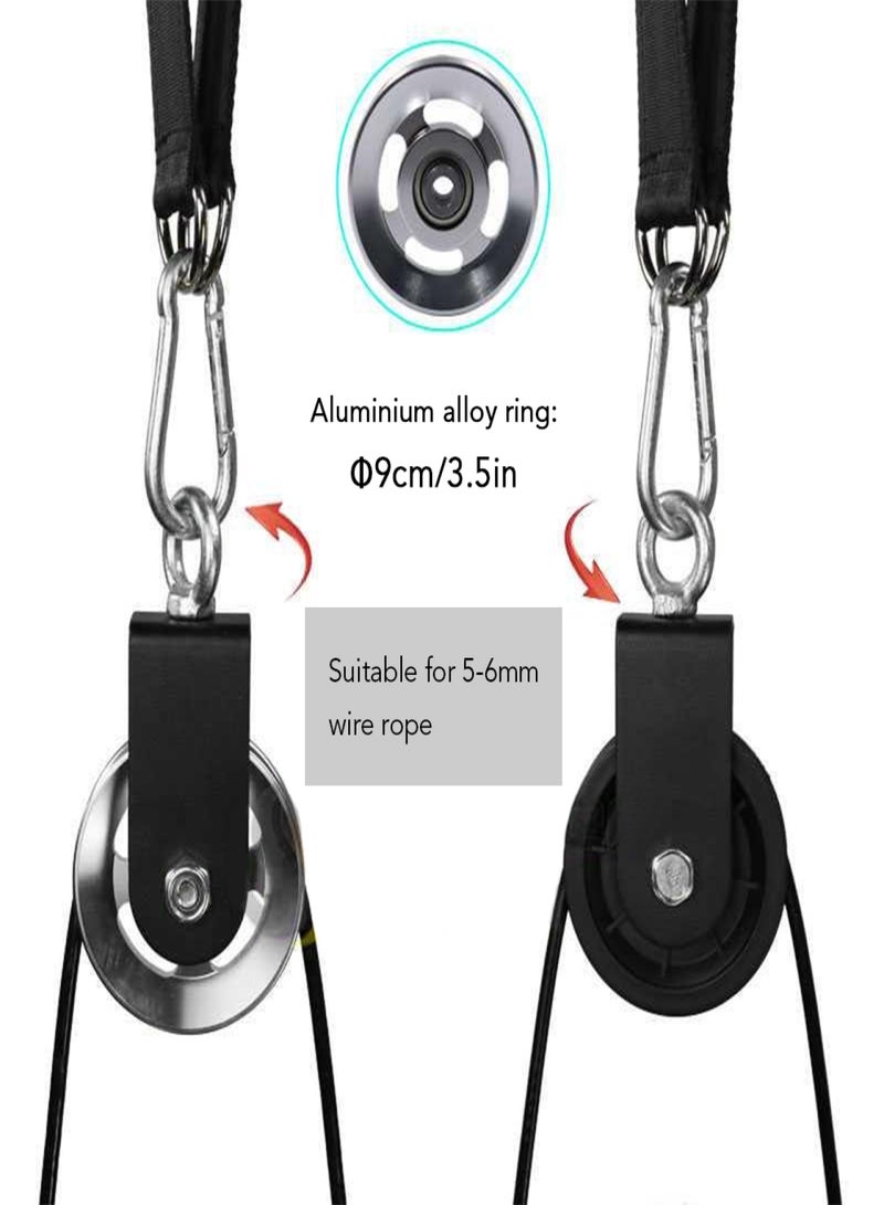 Generic Bearing Pulley Wheel U Type Swivel Pulley Heavy Duty Traction Wheel with Dual Mute Bearings Super-Silent Detachable 360 Degree   Rotation for Cable Machine Gym Equipment Part Garage Door Home Gym Equipment  Indoor Strength Training  - Image 3