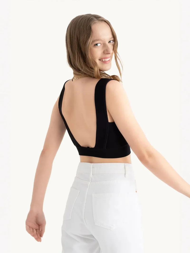 HICCUP Deep V Neck V back Bralette Top