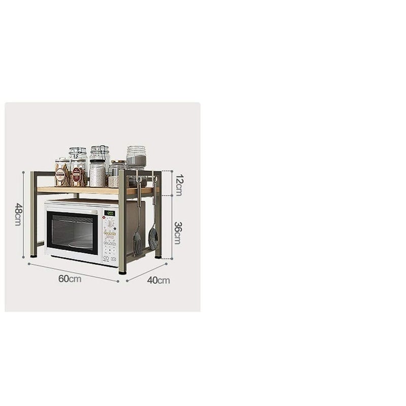 INDIDECOR INDIDECOR 46500 All New Kitchen Shelf 12 Layer Microwave Oven Rack Rice Cooker Rack Multifunction OvenTablewareCondiment Storage Rack GW Size L60W40H48cm  - Image 3