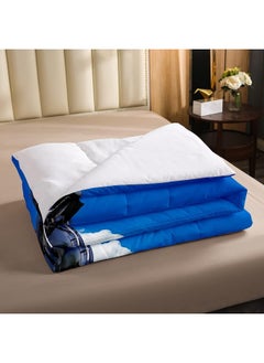 Erosebridal Erosebridal Train Comforter Sets Full Size, Boys 3D Steam Engine Bedding Set Rail Vehicles Duvet Sets for Kids Teens, Soft Microfiber Down Comforter Bedroom Decor with 2 Pillow Cases Blue  - Image 2