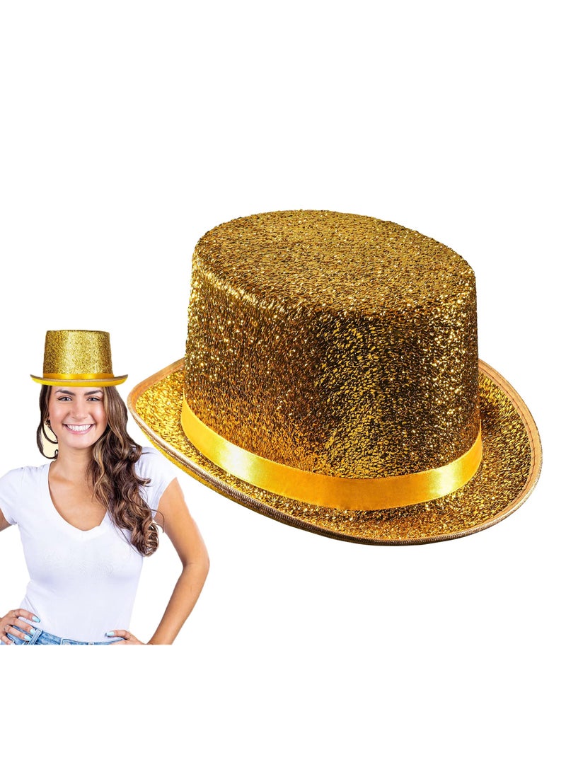 Captaintech Dress Up Top Hats for Adults Circus Show Cowboy Shiny Tuxedo Men and Women Costume Father’s Day Formal Party  - Image 1