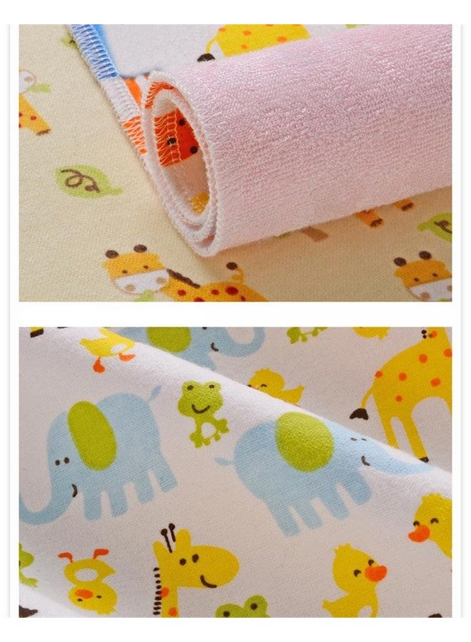 Monvecle 4pcs Pack Baby Infant Waterproof Cotton Changing Pads Washable Resuable Diapers Liners Mats (4pcs Pack-18"x12") - Image 3