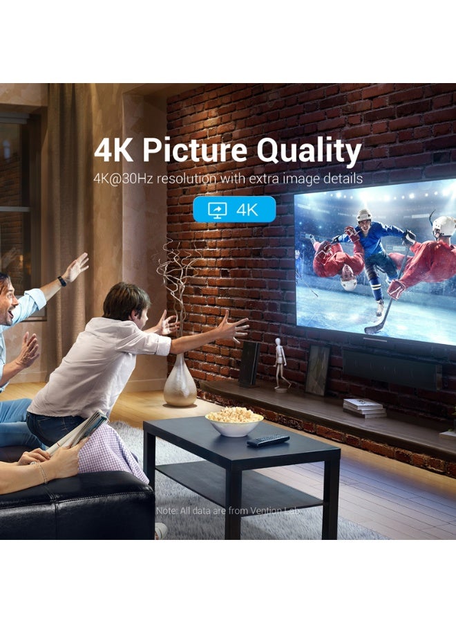 VENTION 4K DisplayPort to HDMI Cable 1M Black Model # HAGBF - Image 4