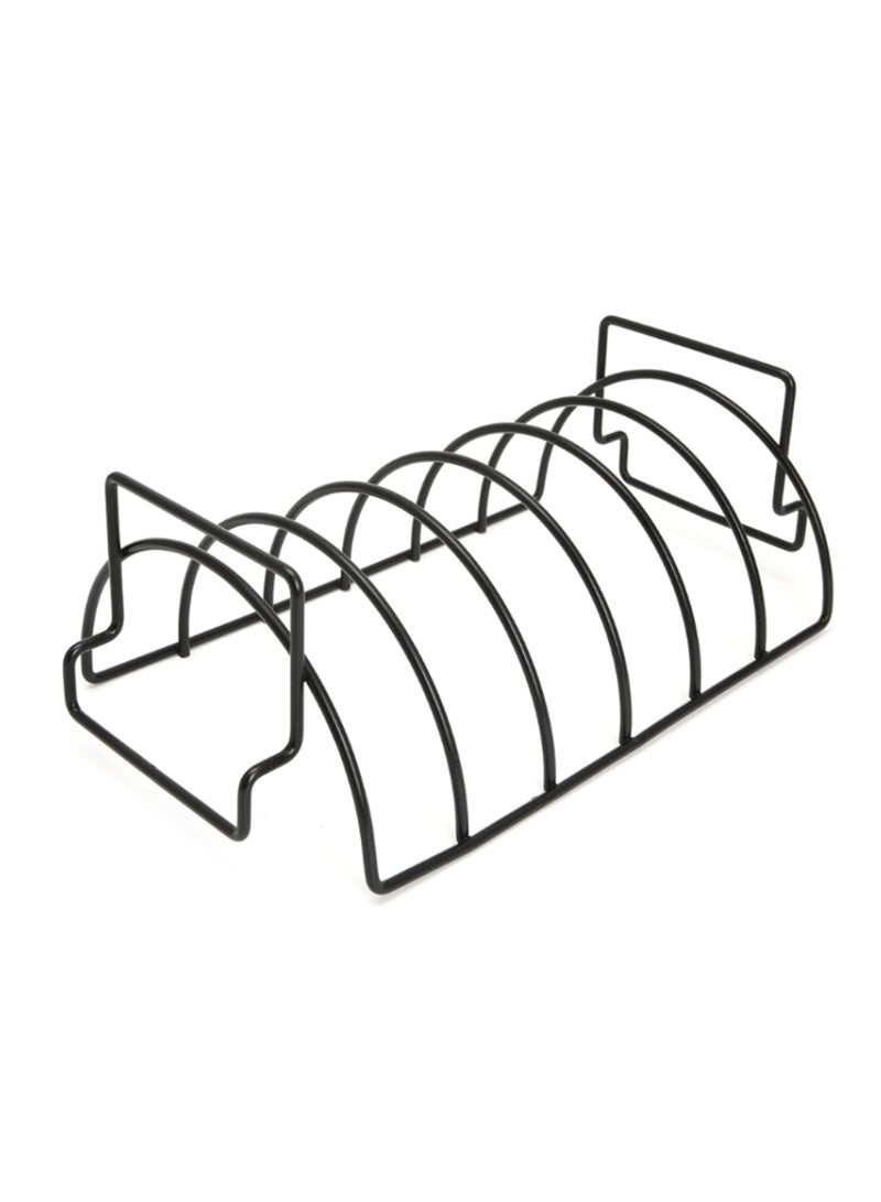 Generic Stainless Steel Grill Stand Portable BBQ Rib Rack with Non-Stick Coating Steak Holders for Camping Outdoor Cooking Roasting 35×19.5×12cm Barbecue Tool - Image 5