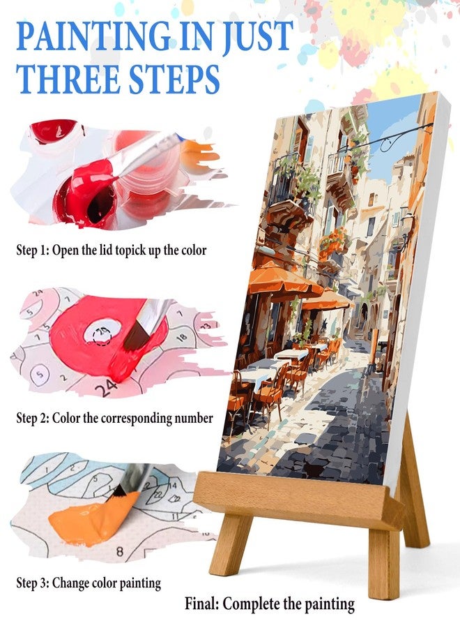 PRASIO Paint by Numbers Kit for Adults Beginner, Landscape Adult Paint by Number Kits on Canvas, DIY Acrylic Watercolor Oil Paint by Number for Adults for Home Decor Gift 16x20 Inch - Image 4
