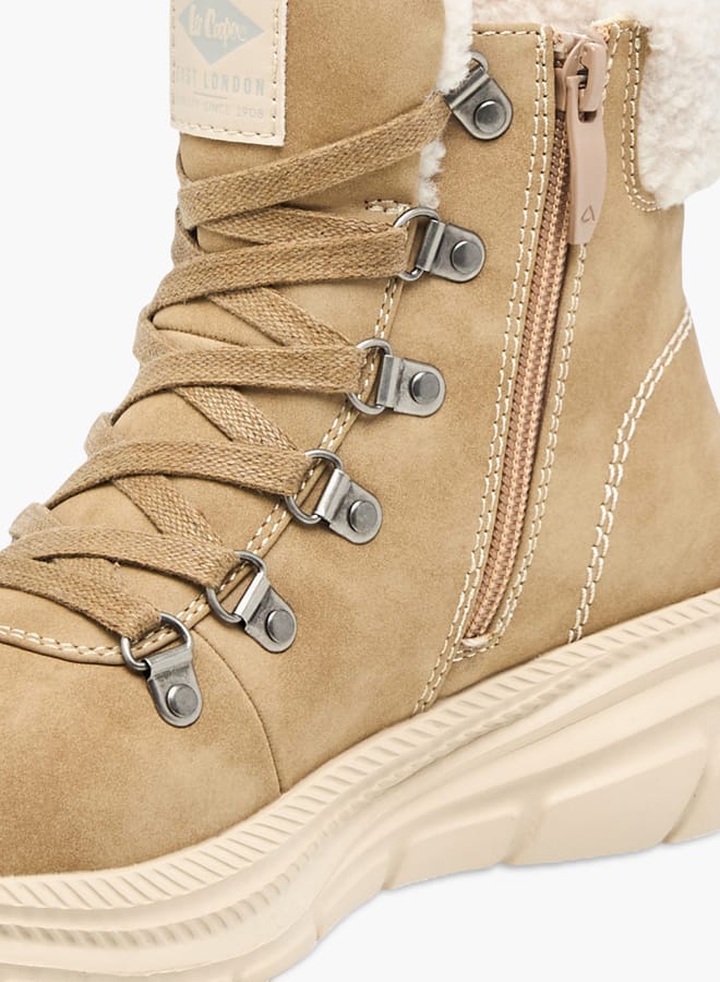Lee Cooper Women's Plush Detail Ankle Boots with Zip Closure  - Image 4