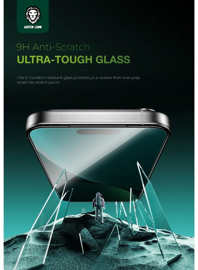 جرين ليون iPhone 17 Pro Max Glass / زجاج الخصوصية Picasso ثلاثي الأبعاد مع صينية محاذاة / واقي شاشة iPhone 17 Pro Max - Image 3