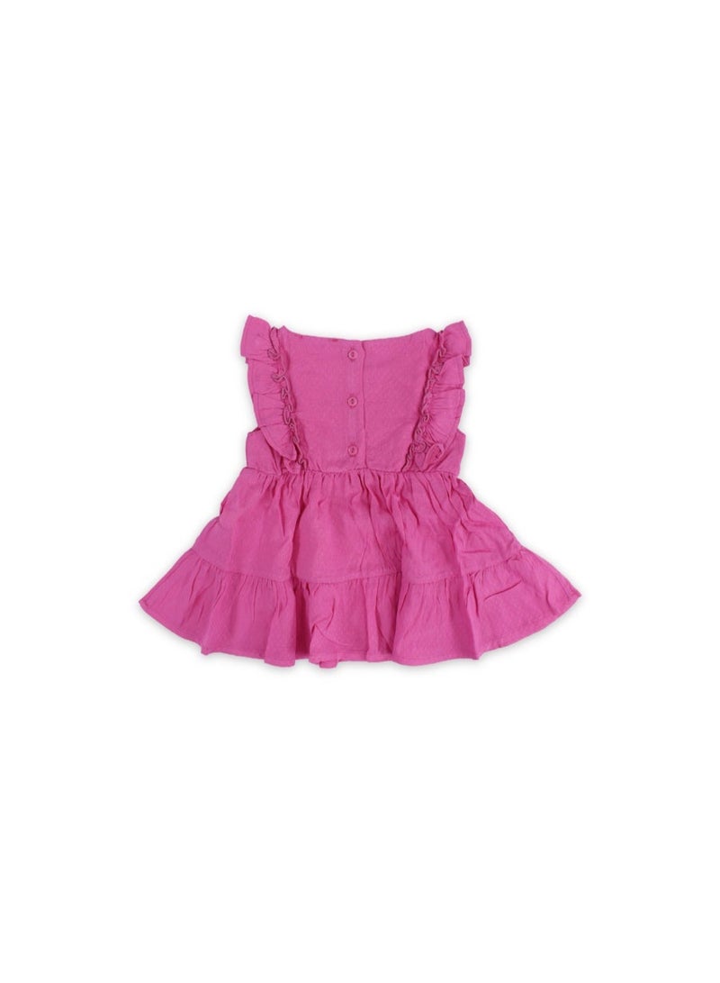 Pompelo Baby Girls Cotton Sleeveless Dress - Image 1