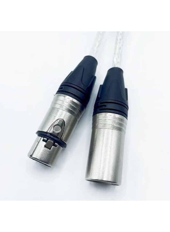 ماركة غير محددة كابل كريستال XLR ذكر إلى أنثى كابل صوت كابل ميكروفون XLR كابل صوت خلاط متوازن - اللون: دائرة سوداء طويلة الذيل زنبركي Ruika ذكر وأنثى - الطول: Φ6.0* 0.5 متر  - Image 3