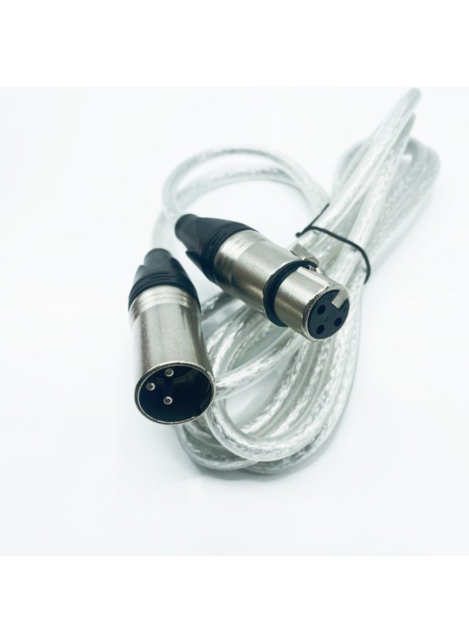 ماركة غير محددة كابل كريستال XLR ذكر إلى أنثى كابل صوت كابل ميكروفون XLR كابل صوت خلاط متوازن - اللون: دائرة سوداء طويلة الذيل زنبركي Ruika ذكر وأنثى - الطول: Φ6.0* 0.5 متر  - Image 4