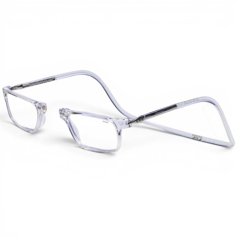 Clic Magnetic Reading Glasses Adjustable Neck Hanging Readers Secure Fit with Rigid Headband Executive MXL Clear 300 - Image 2