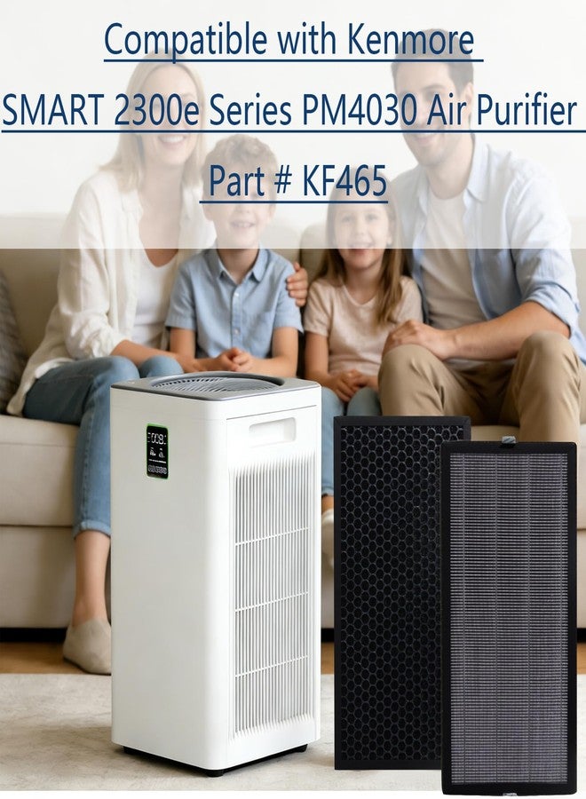 DAODEFUL 2300e Series Replacement Filter for Kenmore PM4030 Air Purifier Part # KF465 | H13 HEPA Activated Carbon Filter | 3-Stage Filtration Used for Home Large Room Kitchens & Bedroom - 2 Pack - Image 2