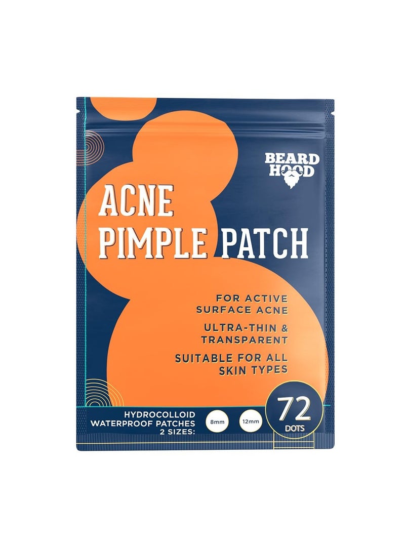 Beardhood Acne Pimple Patch 72 For Active Surface Acne Absorbs Pimple Overnight Reduces Excess Oil For All Skin Types - Image 1