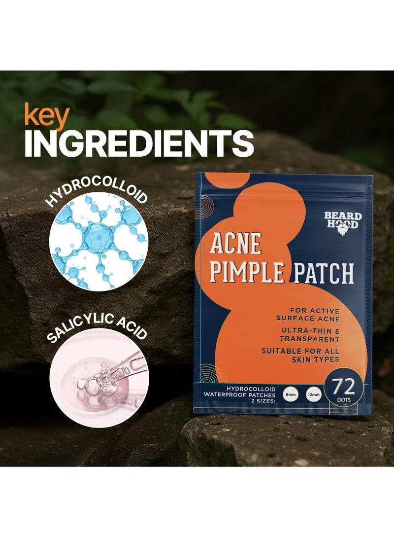 Beardhood Acne Pimple Patch 72 For Active Surface Acne Absorbs Pimple Overnight Reduces Excess Oil For All Skin Types - Image 5