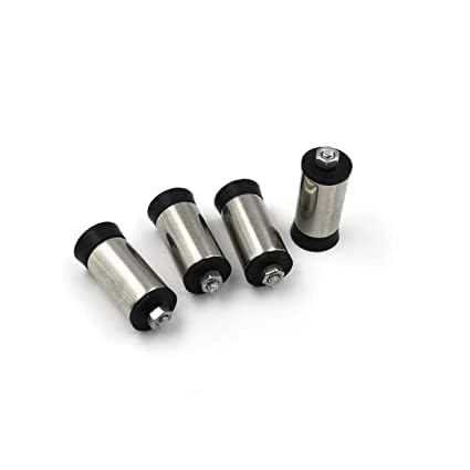PREETENCY 4Pieces Anti Skid for All Brand LPG StoveAnti Slip LPG Stove Legs Best Combination Plastic and Stainless Steel Black  - Image 1