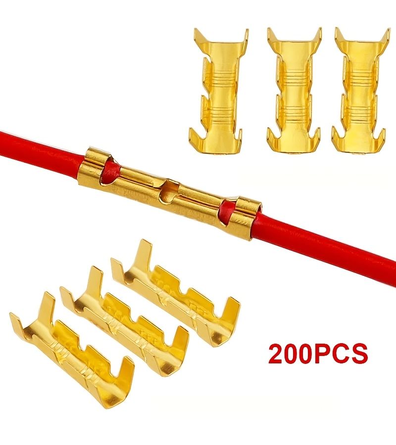 200Pcs U Shaped Wire Connectors Quick Terminals for 0.5 to 1.5 Mm² Wires - Image 1