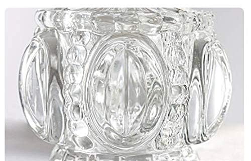 Cheshu Enterprise Cheshu Enterprise Crystal Glass Candy Lotus Shape jar Serving Bowl with Tray (Clear) Set of 3 Piece  - Image 3