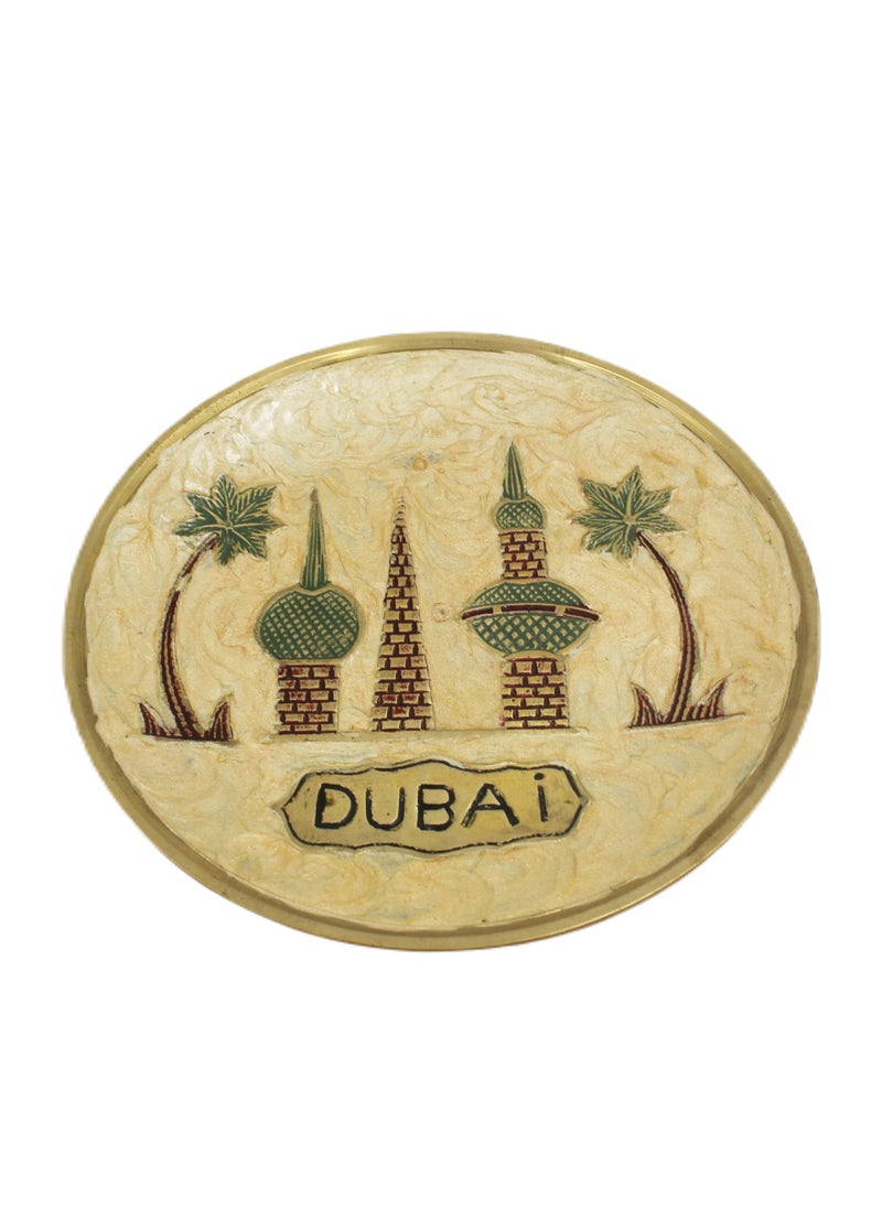 Antique Museum Brass Dubai Traditional Hand Painted Plate  - Image 1