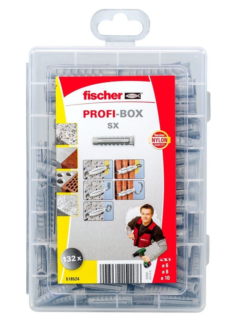 Fischer PROFI-BOX - SX Plugs Various Sizes 132pcs