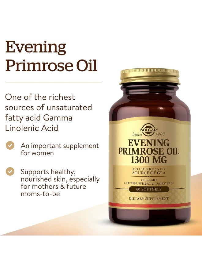 Solgar Evening Primrose Oil 1300 mg Dietary Supplement - 60 Softgels - Image 3