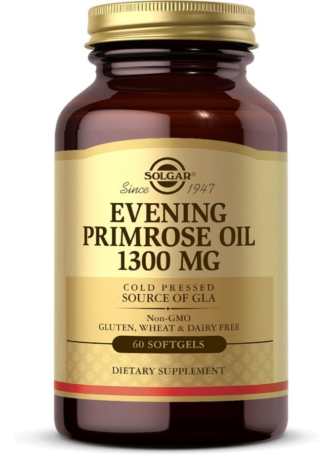 Solgar Evening Primrose Oil 1300 mg Dietary Supplement - 60 Softgels - Image 1