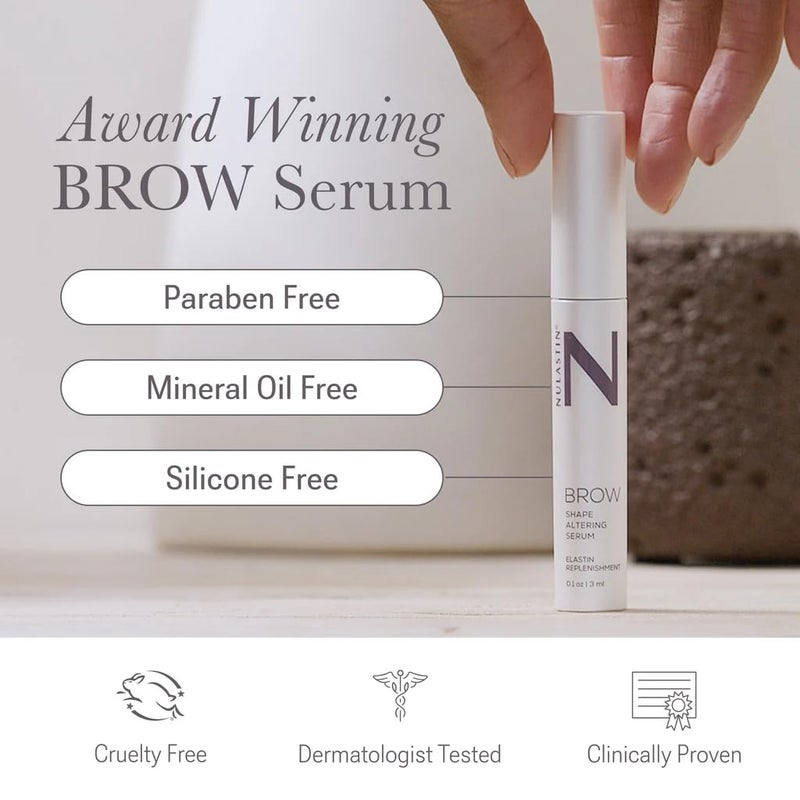 NULASTIN Shape Altering Eyebrow Serum - Brow Serum to Shape & Define - Improves the Appearance of Sparse Eyebrows for a Fuller Look - Enriched with Hair-Strengthening Ingredients (0.1 Fl Oz) - Image 2