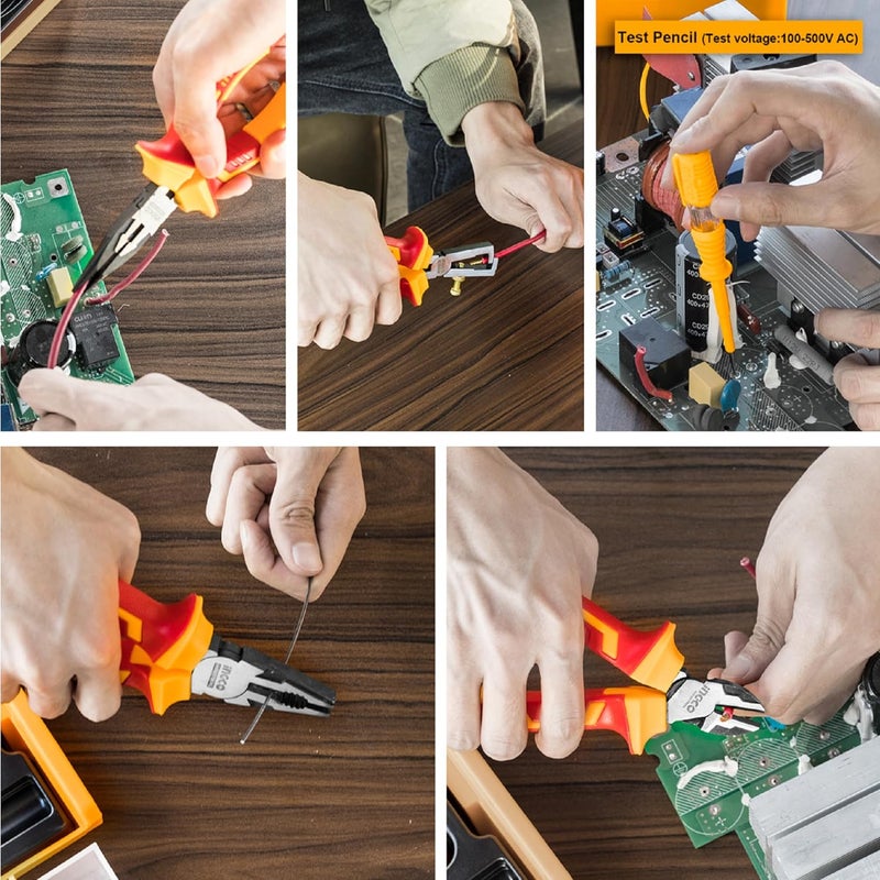 INGCO 5-Piece VDE Insulated Plier Set with Test Pencil - Image 4