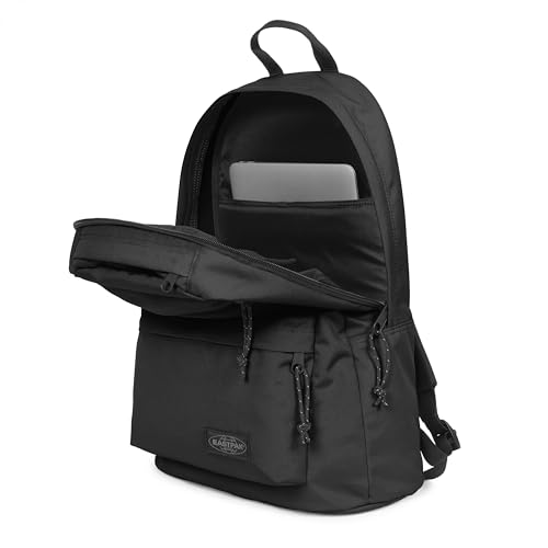 EASTPAK Padded Double – 24L Squared Backpack with Dual Front Pockets, 13” Laptop Sleeve, Bottle Holder & Padded Straps, Black - Image 3