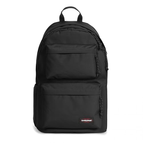 EASTPAK Padded Double – 24L Squared Backpack with Dual Front Pockets, 13” Laptop Sleeve, Bottle Holder & Padded Straps, Black - Image 1