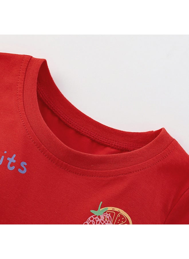 Malwee Girls Dress Summer New Round Neck Short Sleeve European And American Children's Cute Little Girl Skirt - Image 2