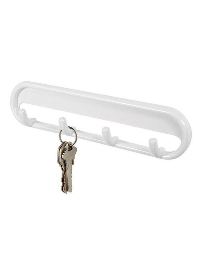 InterDesign Adhesive Key Hook Rack White Medium - Image 3