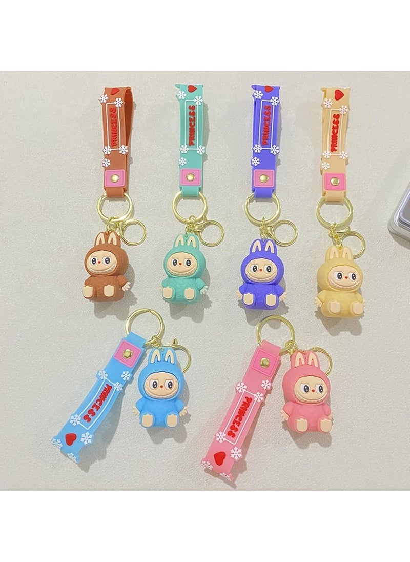 LABUBU Keychain For Women And Girls, Cute Labubu Doll Wristlet Accessories For Backpack Handbag Car Keys  - Image 5