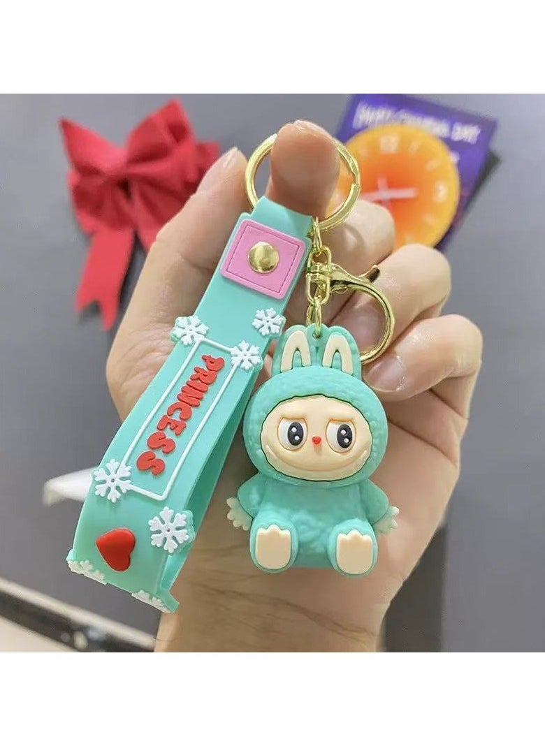 LABUBU Keychain For Women And Girls, Cute Labubu Doll Wristlet Accessories For Backpack Handbag Car Keys  - Image 1