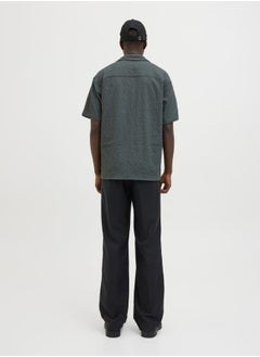 JACK & JONES Textured Regular Fit Resorts Collar Shirt  - Image 3