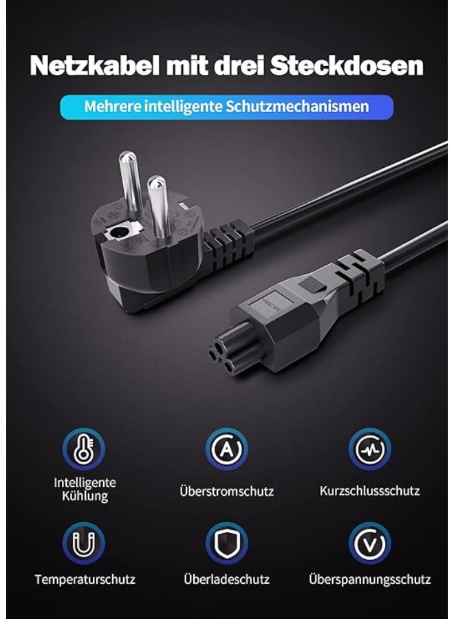 Power Cable 3 Pin 1.2m Plug Black – Mickey Mouse Style - Image 4