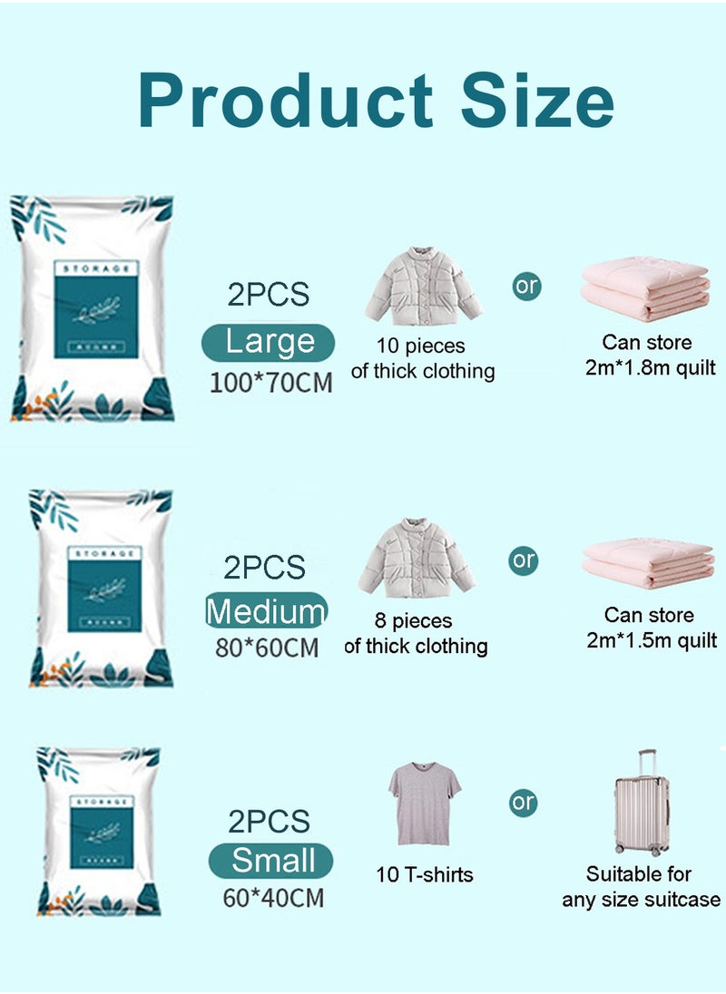 Arabest Premium Plastic Vacuum Seal Bag, Reusable Vacuum Storage Bags with Hand Pump, Vacuum Bags for Clothes, Mattress, Blanket, Duvets, Pillows, Quilt, Travel  - Image 2