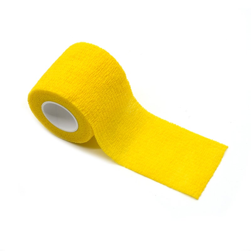 Generic Spider Silk Factory Protection Direct Supply Non-woven Tape Self-adhesive Bandage Outdoor Sports Multifunctional Non-slip Elastic Bandage lemon yellow