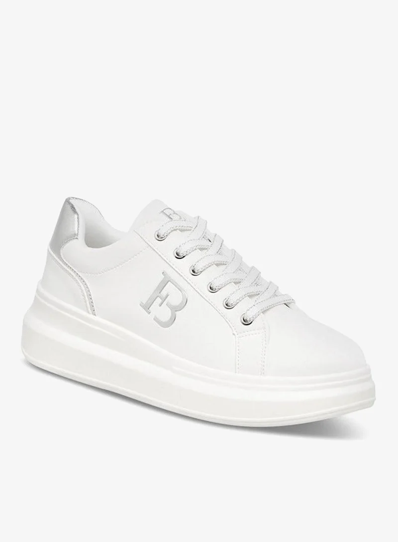 Panelled Lace-Up Sneakers