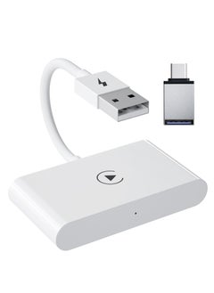 Wireless CarPlay Adapter for iPhone Wireless Carplay Dongle Converts Factory Cars Wired Carplay to Wireless Carplay Bluetooth Adapter 5Ghz WiFi Auto-Connect Online Update Support iOS 13+