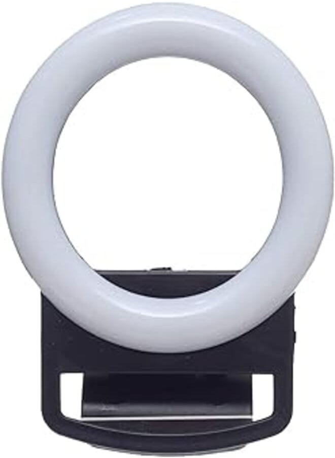 Generic Plastic A3 Ring Light Mirror With Cute Design And Plastic Stand 9 CM - Black 