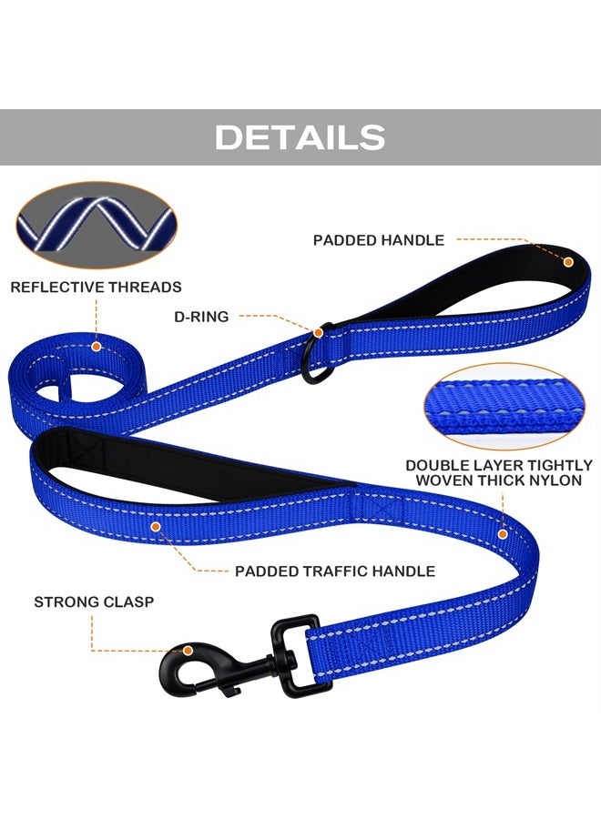 Joytale Double Handle Dog Leash, Double-Sided Reflective Dog Leashes for Night Safety, Heavy Duty Leash for Large and Extra Large and Medium Breed Dogs Outside Walking,6FT,Royal Blue - Image 1