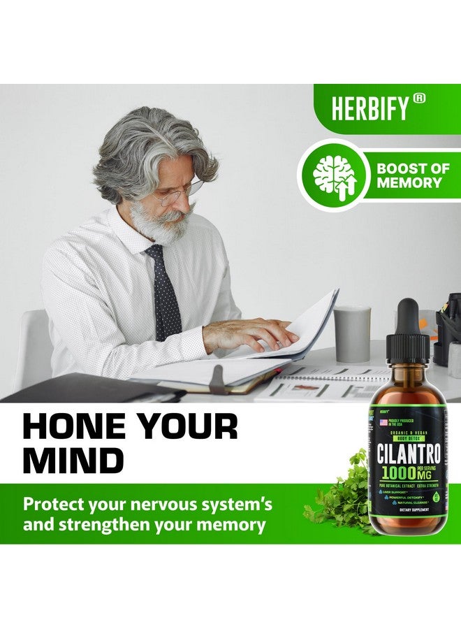 HERBIFY صبغة الكزبرة - مكمل عشبي من الكزبرة للتخلص من السموم - مصدر غني بمضادات الأكسدة - يدعم تنظيف القلب والجسم - مصنوع في الولايات المتحدة - مستخلص الكزبرة 4 أونصة سائلة - Image 5