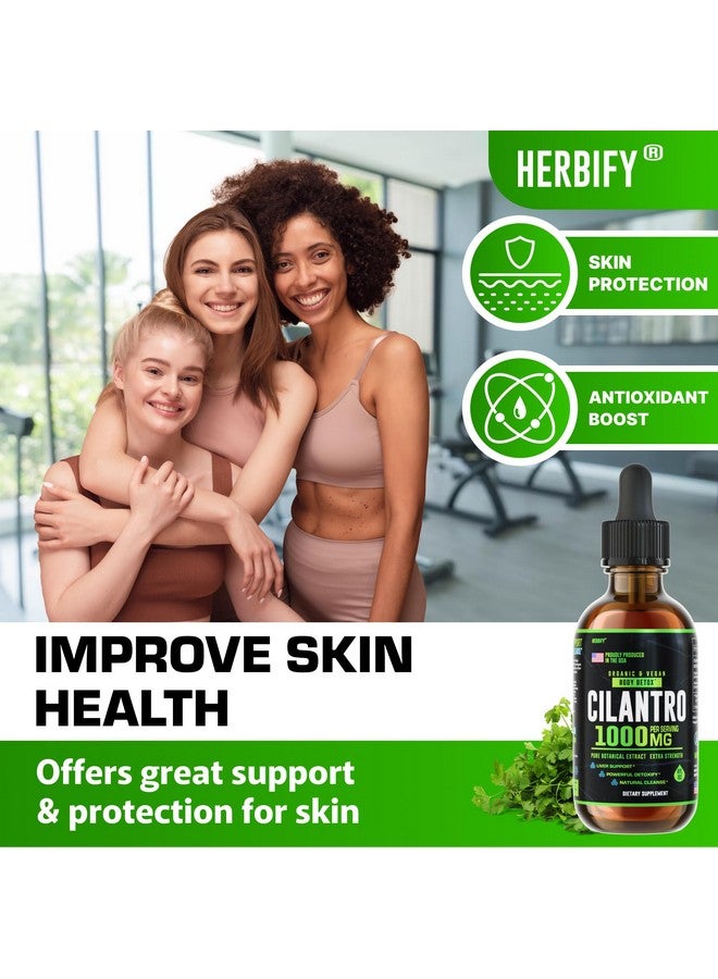 HERBIFY صبغة الكزبرة - مكمل عشبي من الكزبرة للتخلص من السموم - مصدر غني بمضادات الأكسدة - يدعم تنظيف القلب والجسم - مصنوع في الولايات المتحدة - مستخلص الكزبرة 4 أونصة سائلة - Image 3