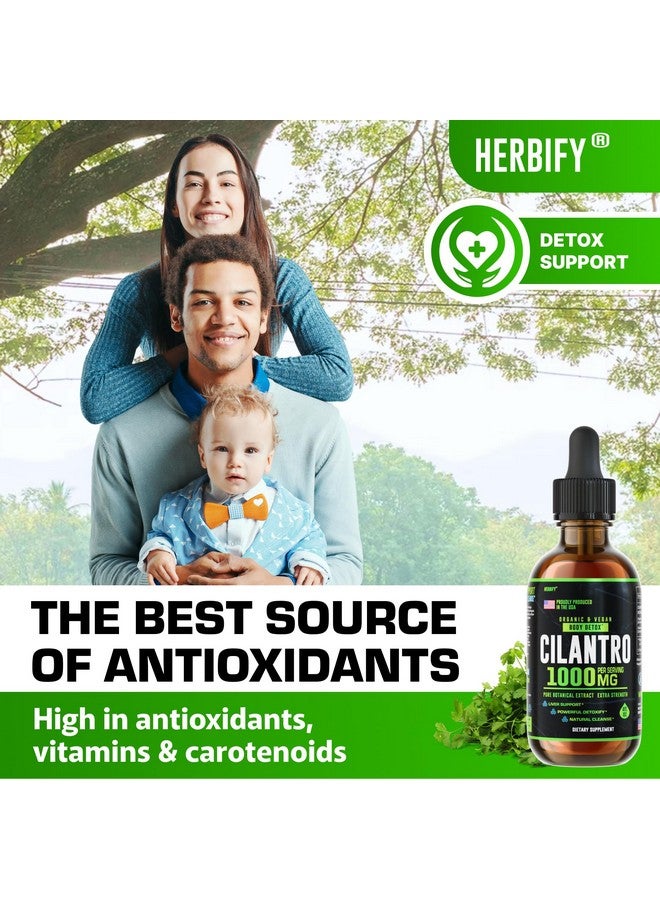 HERBIFY صبغة الكزبرة - مكمل عشبي من الكزبرة للتخلص من السموم - مصدر غني بمضادات الأكسدة - يدعم تنظيف القلب والجسم - مصنوع في الولايات المتحدة - مستخلص الكزبرة 4 أونصة سائلة - Image 4