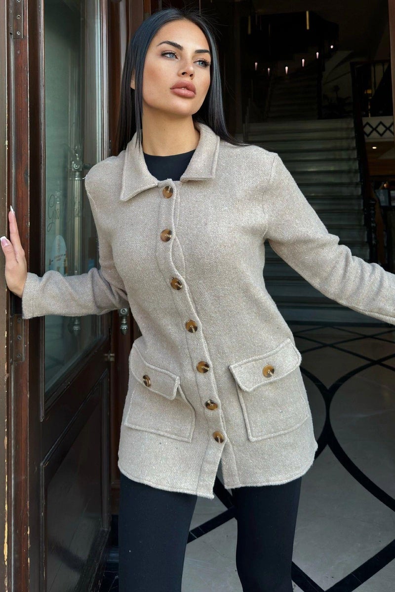 Weshaya جاكيت نسائي من المنك - Image 3