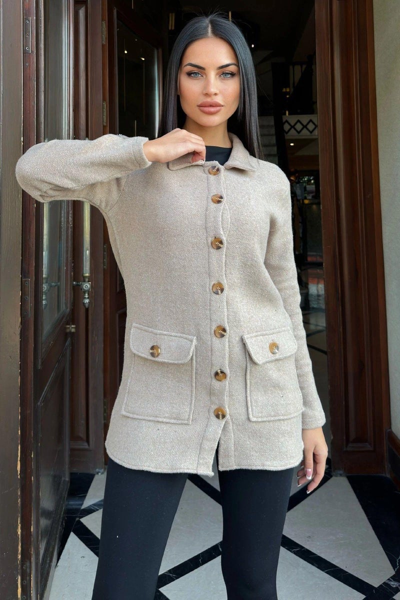 Weshaya جاكيت نسائي من المنك - Image 1