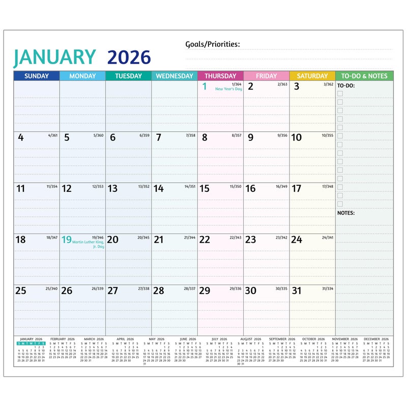 BowCuk 2026-2027 Magnetic Calendar for Refrigerator - 18 Monthly Calendar from Jan 2026 - Jun 2027, 13 x 11.3 In, Magnetic Fridge Calendar 2026 with Strong Magnets, Thick Paper, Ample Writing Space - Image 1